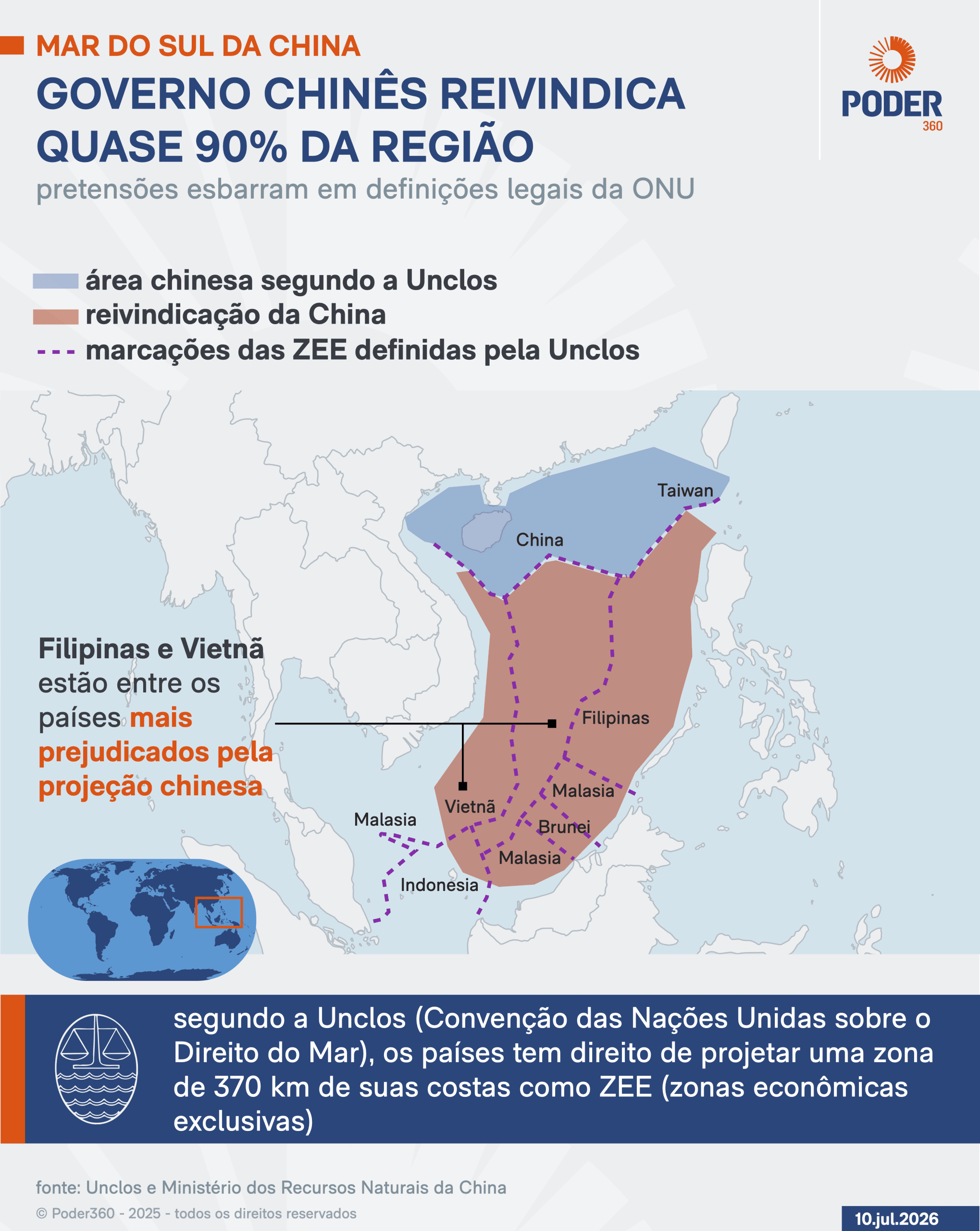 Entenda a disputa entre China e Filipinas pelas águas do Pacífico