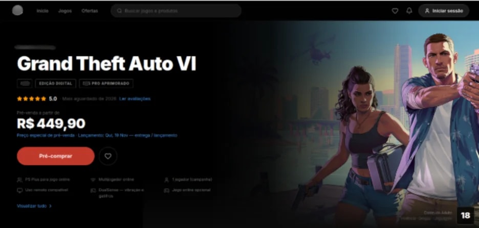 Não existe beta! Golpe de GTA 6 rouba senhas e dados de brasileiros