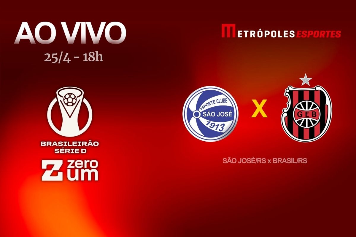 Série D ZeroUm: Metrópoles transmite São José-RS x Brasil-RS. Siga no YouTube
