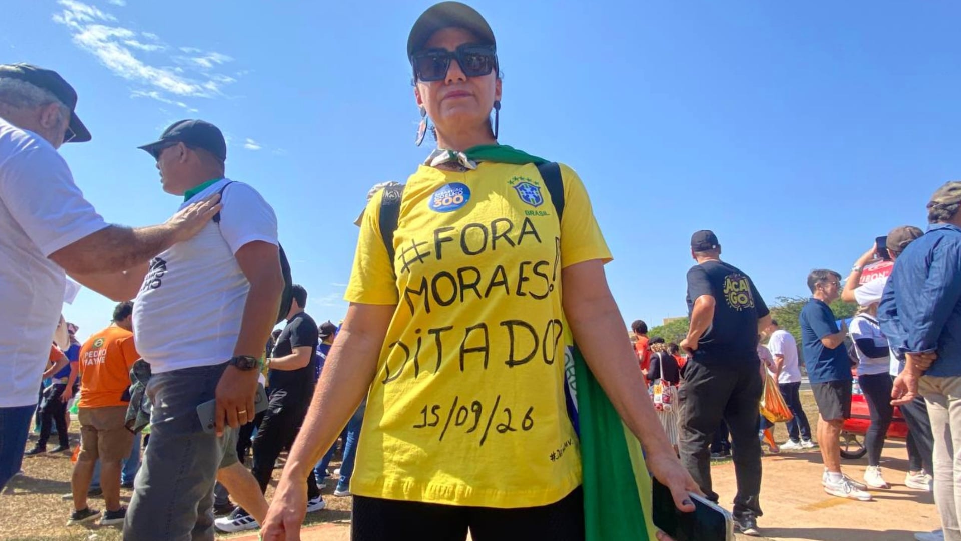 Veja fotos de ato do Novo em Brasília contra Moraes e STF