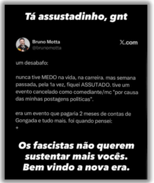 Humorista relata ameaças após publicação de Nikolas Ferreira