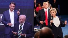 Flávio no debate: a estratégia de presença, intimidação e linguagem corporal que 'imitou' Trump