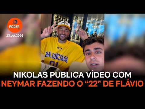 Nikolas publica vídeo com Neymar fazendo referência ao 22 de Flávio