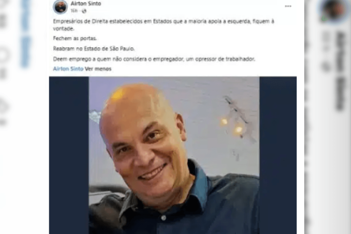 Secretário pede exoneração após posts sobre demissão de eleitores de Lula