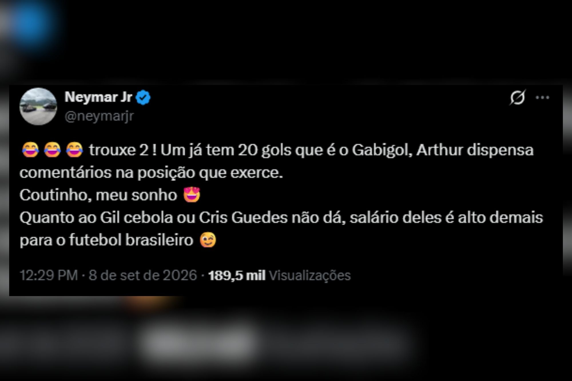 Neymar admite sonho de jogar com Philippe Coutinho no Santos