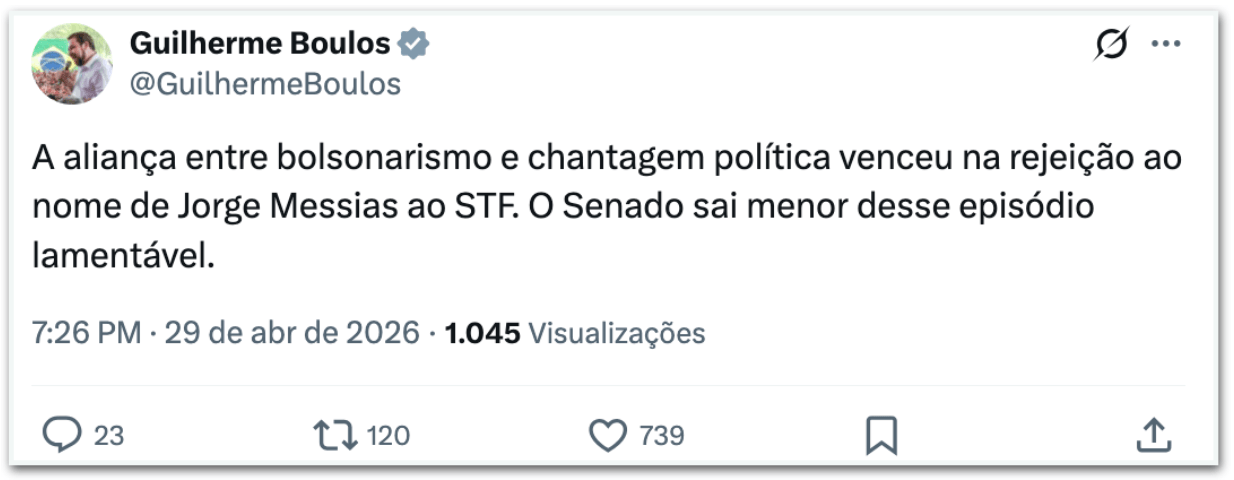 Governistas veem “injustiça” e “grave erro” na rejeição do Senado a Messias