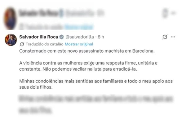 Marido mata brasileira a facadas diante dos filhos em Barcelona