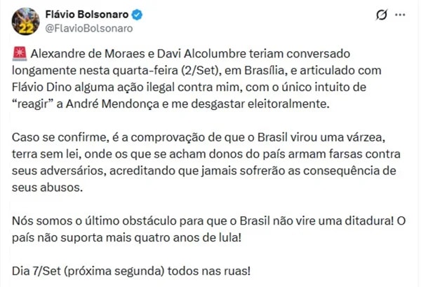 Aliados de Flávio questionam coincidência de data em decisão de Dino
