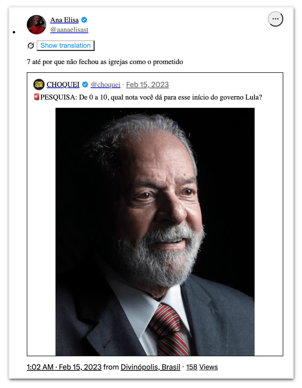 Leia os posts controversos postados por Ana Elisa, aliada de Lula