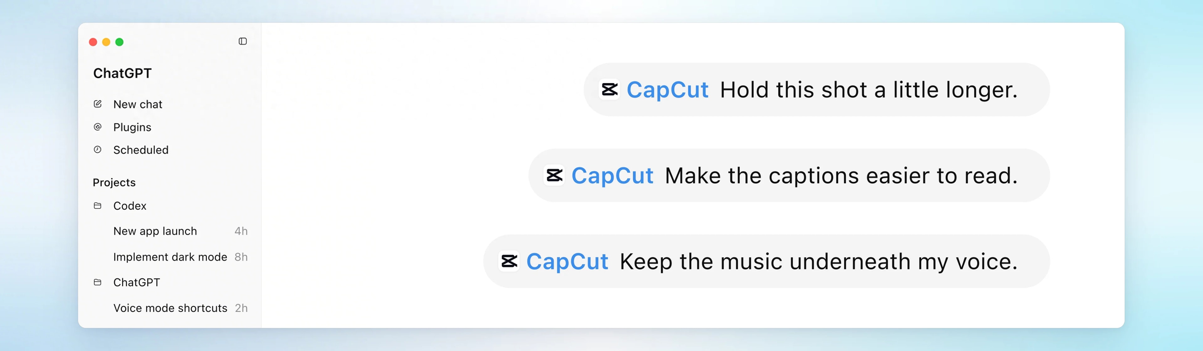 CapCut anuncia ferramentas de IA e integração com o ChatGPT