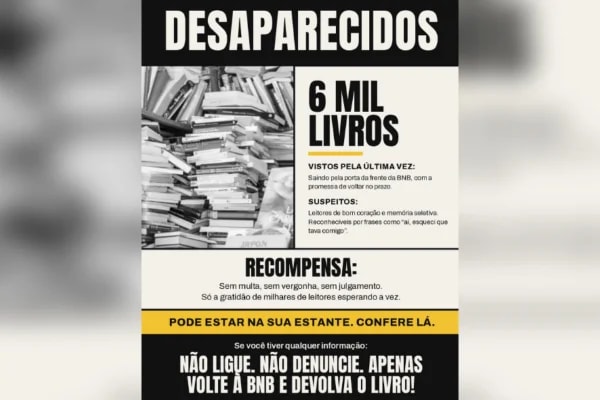 Biblioteca Nacional de Brasília convoca leitores a devolver 6 mil livros