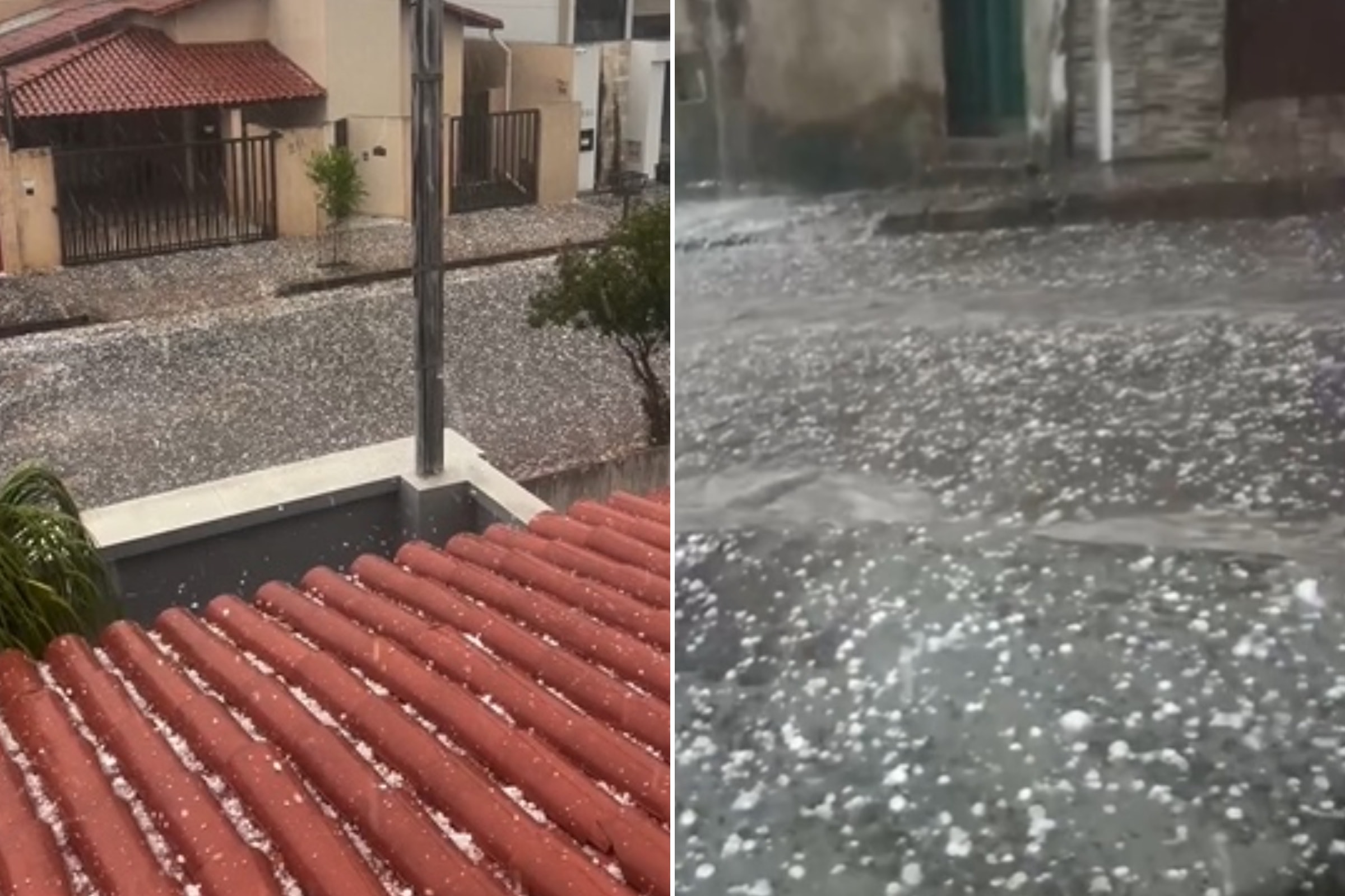 Chuva forte e granizo atingem cidades de MG e causam transtornos. Veja vídeo