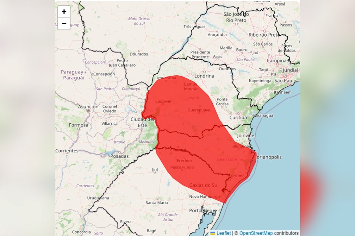 Inmet emite alerta máximo de tempestades para 708 cidades do Sul do país