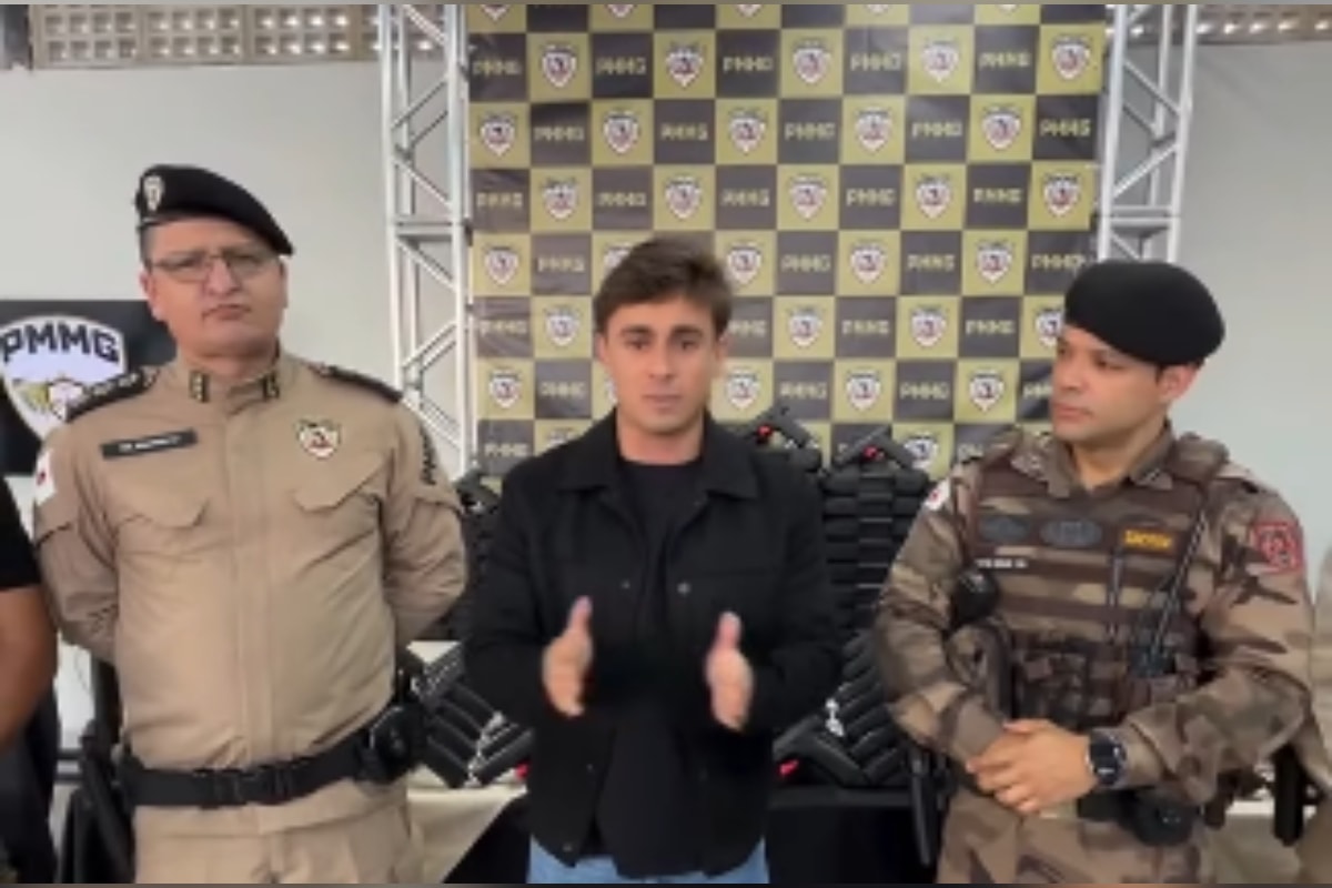 Nikolas usa música que xinga a polícia em post com a PM. Veja vídeo
