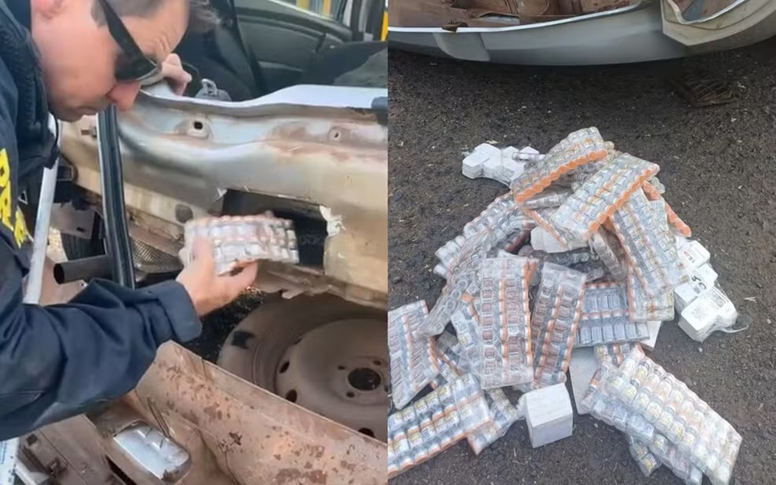 PRF apreende carga milionária de ampolas de emagrecedores em Goiás. Veja o vídeo