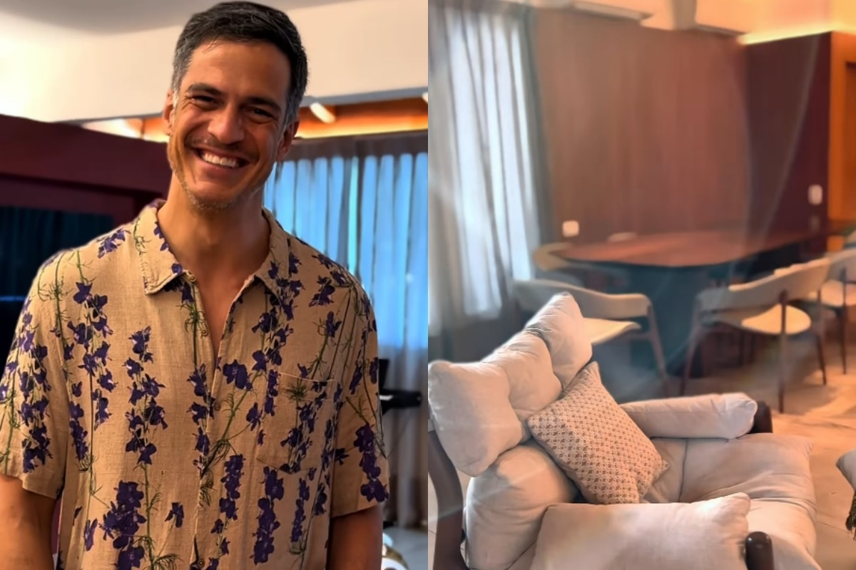 Mateus Solano mostra novo apartamento após separação