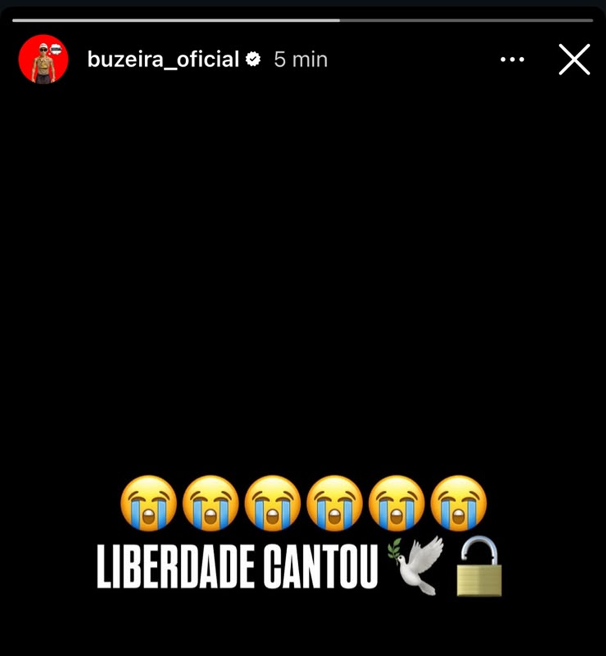 "Liberdade cantou": publica Buzeira ao deixar prisão após 10 meses
