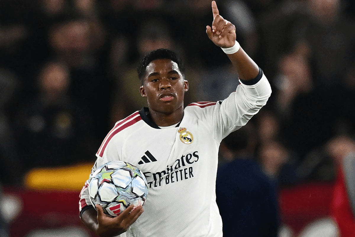 Preterido no Real Madrid, Endrick marca gol em vitória na Champions League