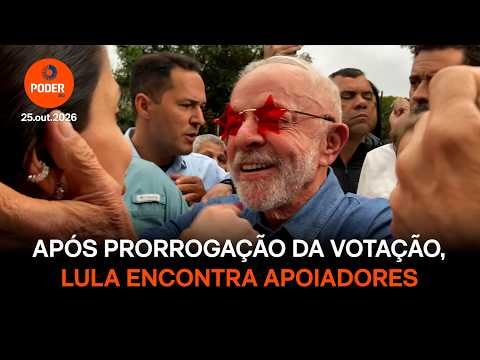 Após prorrogação da votação, Lula encontra apoiadores; veja imagens