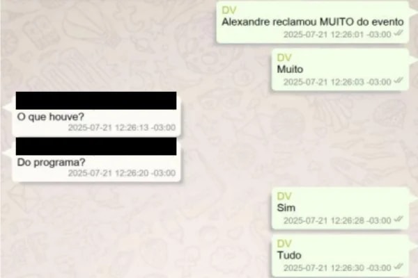 Vorcaro disse que Moraes reclamou "MUITO" de evento em Londres