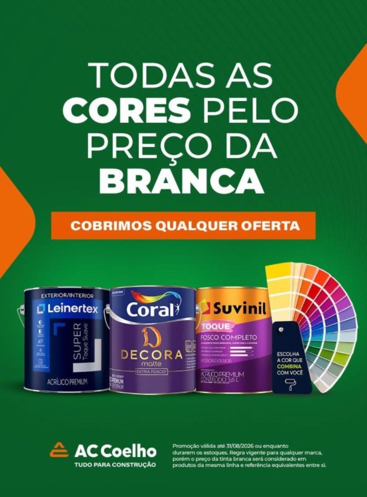 AC Coelho amplia a campanha das cores com Coral, Suvinil e Leinertex