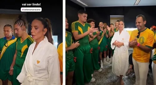 Ivete Sangalo protagoniza momento emocionate antes de jogo do Brasil