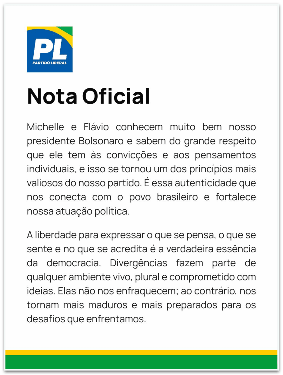 Divergências não nos enfraquecem, diz Valdemar sobre Flávio e Michelle