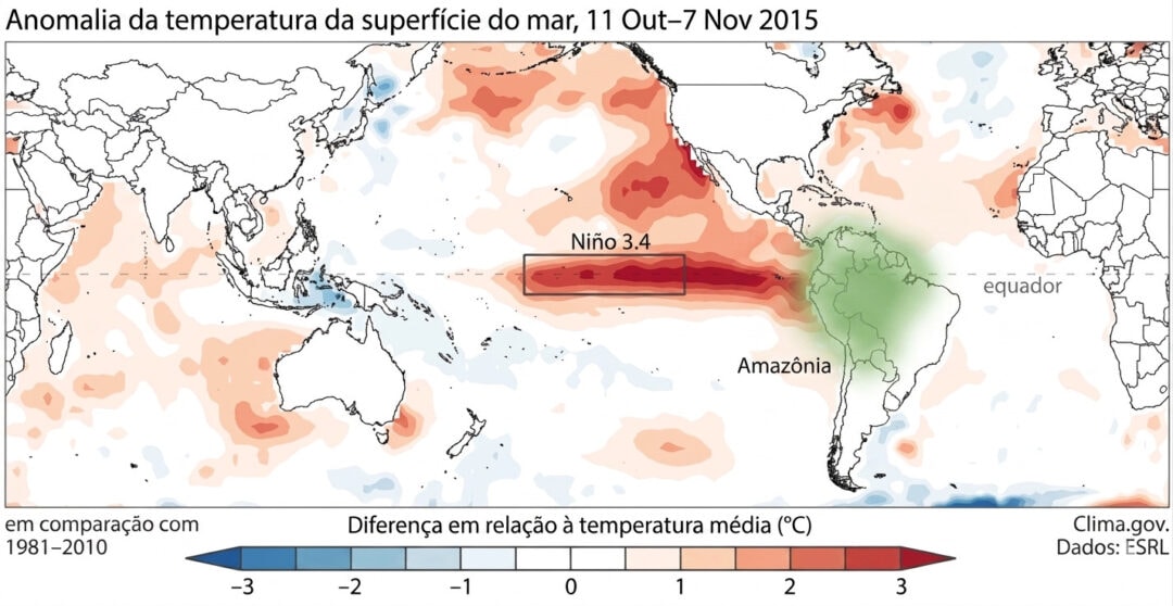 El Niño em 2026 pode intensificar riscos climáticos na Amazônia