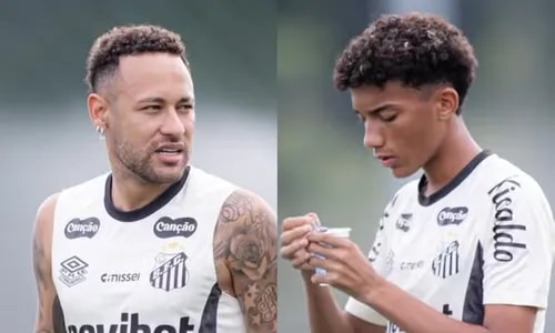 Neymar agride filho de Robinho em confusão durante treino do Santos