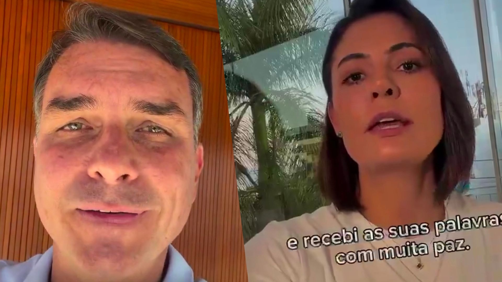 Dois vídeos e um acordo: a "paz" de Flávio e Michelle