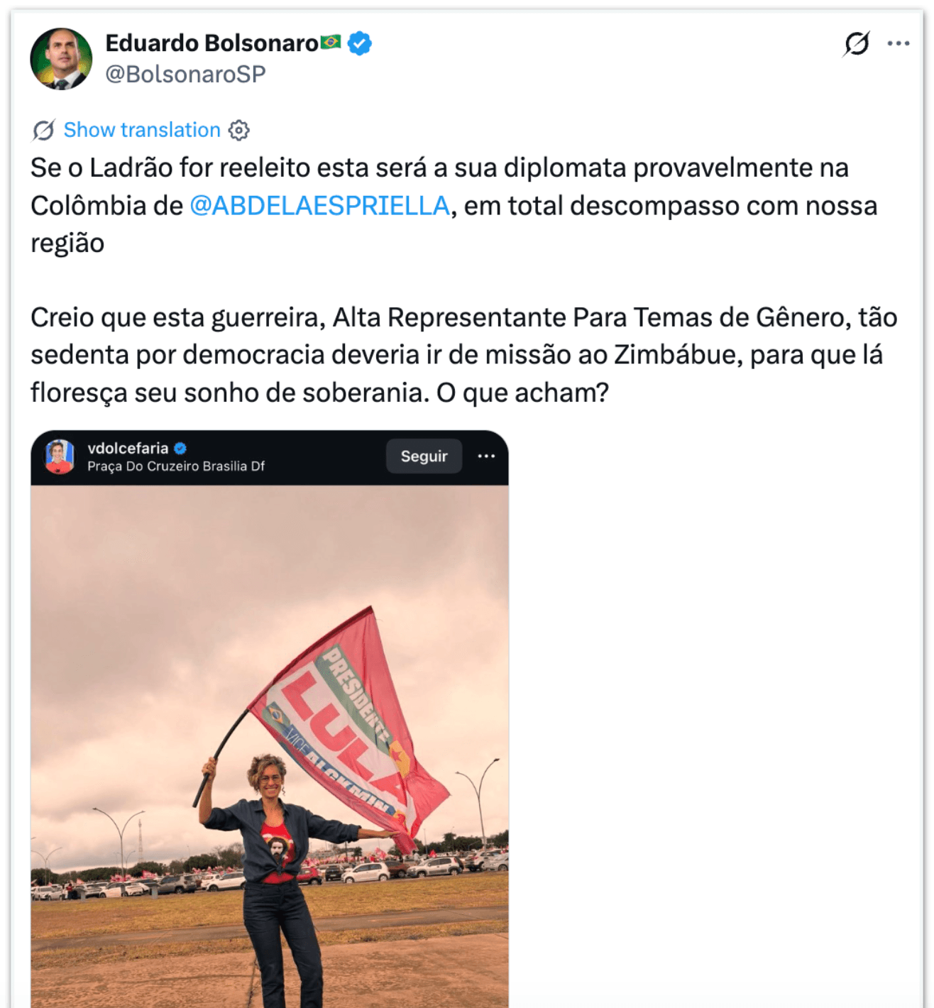 Eduardo Bolsonaro monitora diplomatas e amplia pressão sobre Itamaraty