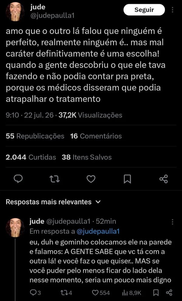 Amiga de Preta Gil detona Rodrigo Godoy após tom ameaçador