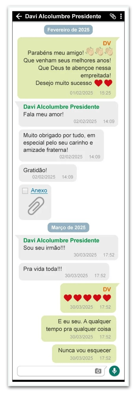 Vorcaro e Alcolumbre mantinham relação de “irmãos” em conversas