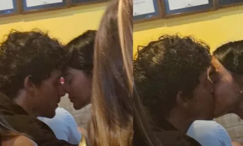 Bruna Marquezine e Shawn Mendes trocam beijos românticos em jantar