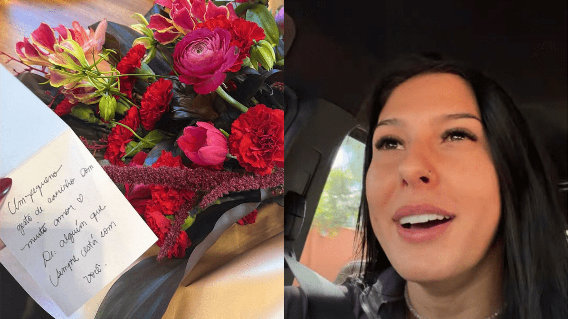 Virginia recebe rosas vermelhas no Dia dos Namorados; Vini Jr. reage