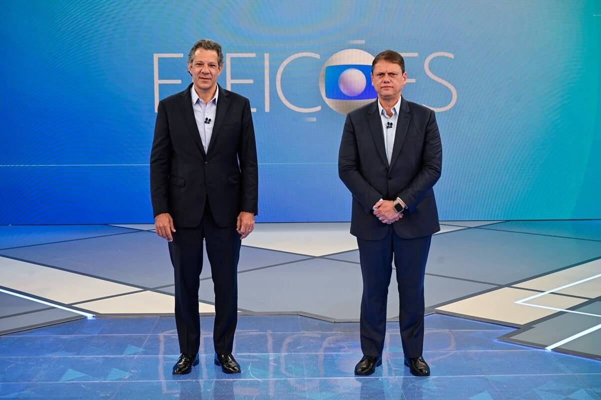 Tarcísio chama Haddad de Pinóquio em debate ao falar sobre mães atípicas