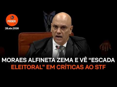Moraes alfineta Zema e vê “escada eleitoral” em críticas ao STF