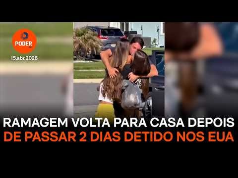 Ramagem publica vídeo ao voltar para casa e encontrar mulher e filhas