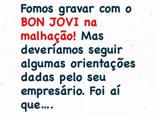 Pedro Vasconcelos recorda gafe ao gravar Malhação com Bon Jovi: "Uma lição"