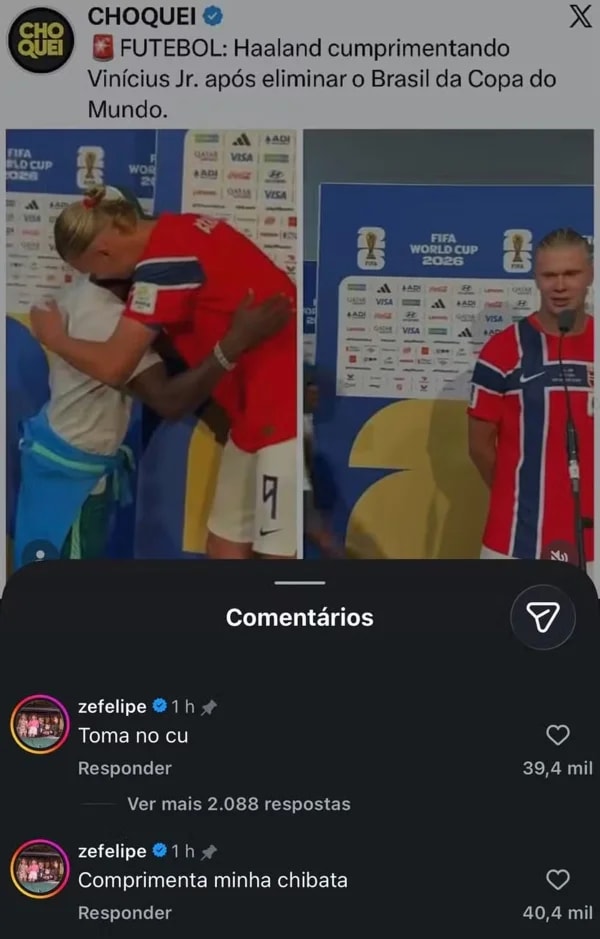 Zé Felipe sobre polêmicas após eliminação da Copa: "Cachaceiro"
