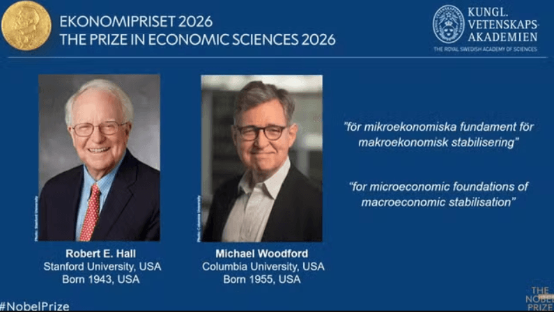 Nobel de Economia 2026 premia Robert E. Hall e Michael Woodford