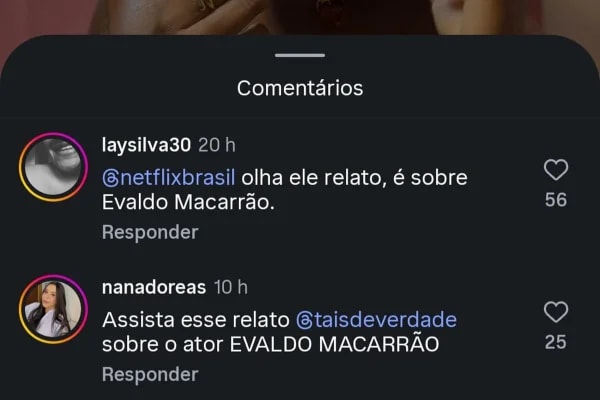 Evaldo Macarrão se manifesta após ser apontado na web como agressor