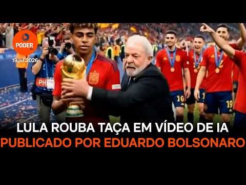Lula rouba taça da Copa em vídeo de IA publicado por Eduardo Bolsonaro