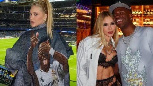 Modelo que abalou namoro de Vini Jr e Virginia debocha de ex-casal