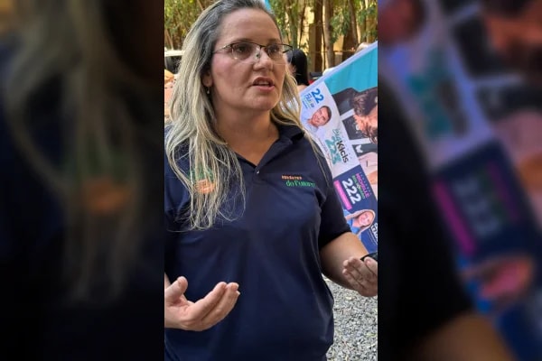 Bia Kicis pede votos e orienta eleitores em almoço de empresa do agro
