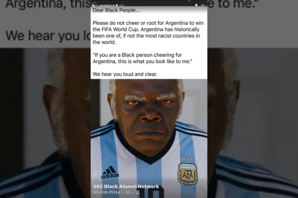 Samuel L. Jackson pediu para fãs negros não torcerem para a Argentina