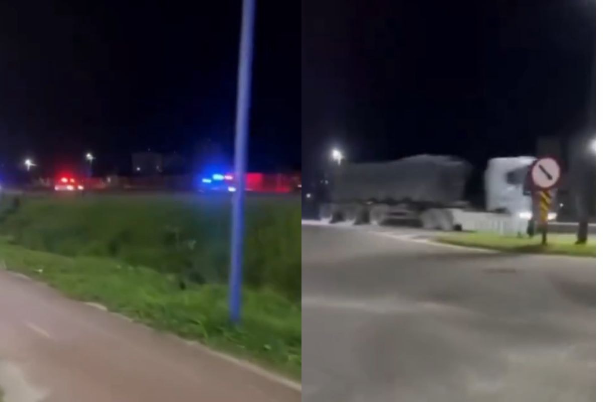 Caminhoneiro foge de policiais em perseguição de alta velocidade em SP