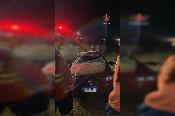 Homem morre após capotar carro e ser lançado para fora do veículo na BR-251