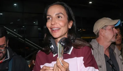 Ivete Sangalo retorna ao Brasil e affair deixa aeroporto 'escondido'
