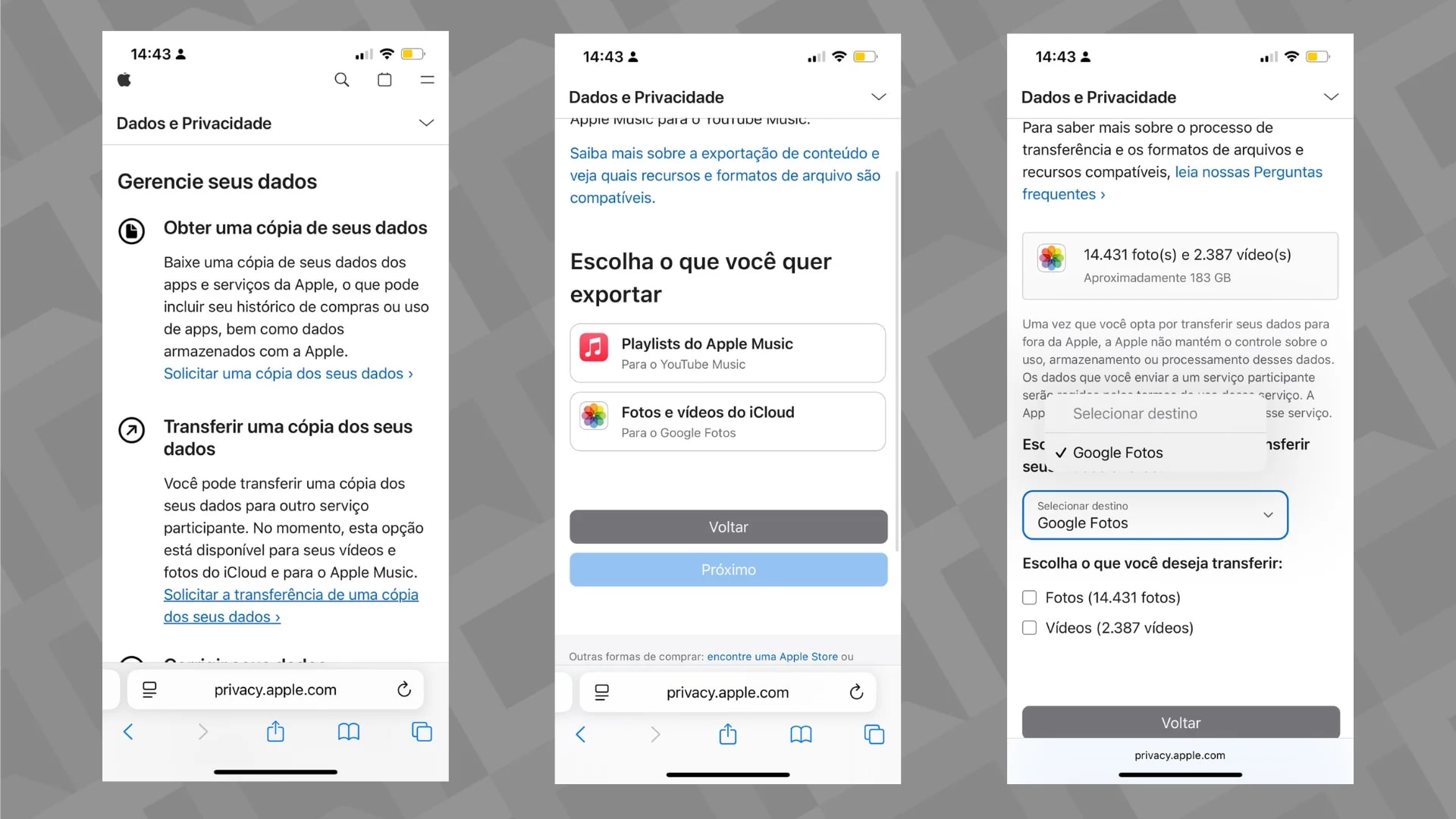 Como migrar fotos do iCloud para o Google Fotos?